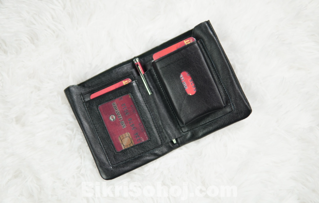 Genuine Leather Wallet with Pen